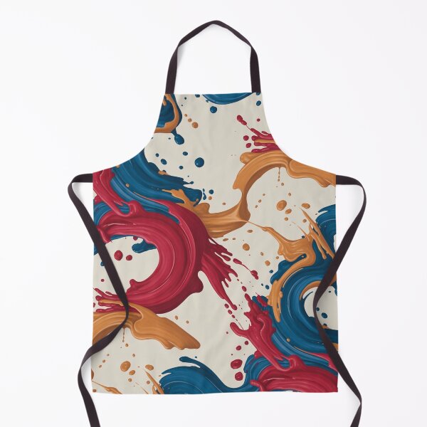Item preview, Vibrant Abstract Expressionist Splash Pattern | Bold Red Blue Gold Seamless Repeat designed and sold by Midnight Veil Designs.