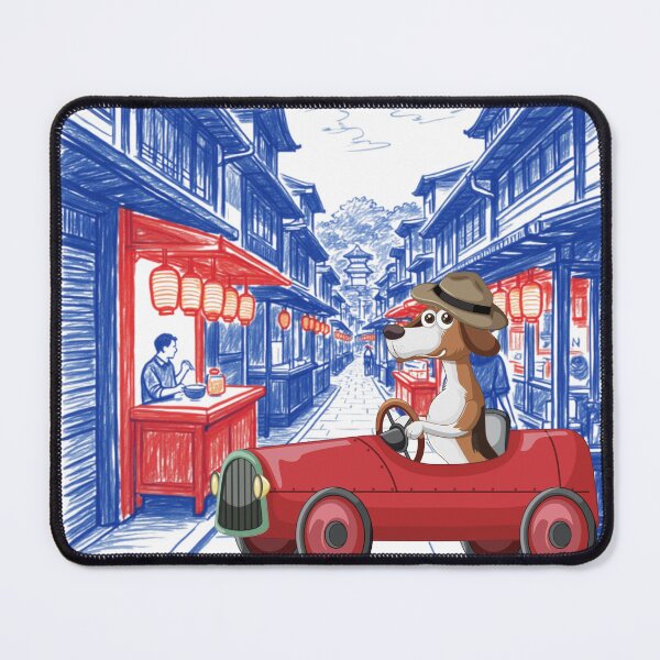 Item preview, Historic Town Adventure Dog Sticker designed and sold by Siti Hoiriyah.