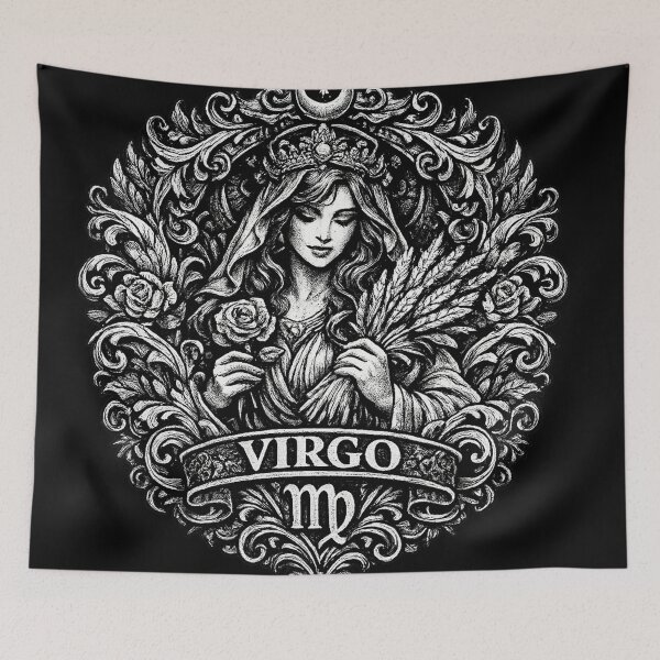 Item preview, Vintage Tattoo Virgo The Zodiac Sign designed and sold by Angelle55.