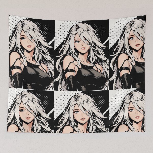 Item preview, a2 nier automata hand drawn design designed and sold by AnimeHentaiArt.