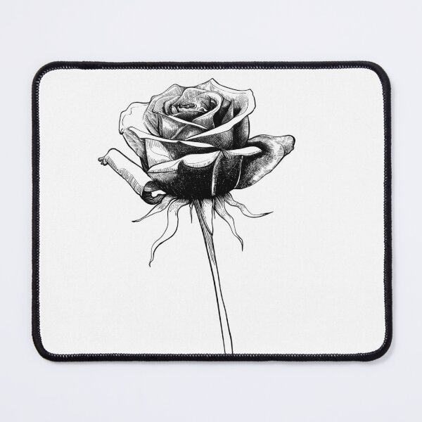 Item preview, Rose flower detail sketch  designed and sold by midsketcher.