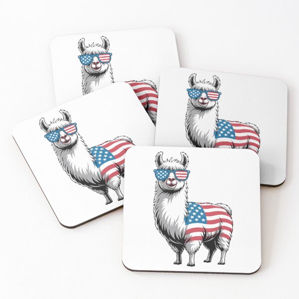 Item preview, Patriotic Llama Wearing Sunglasses designed and sold by jkrphoto.