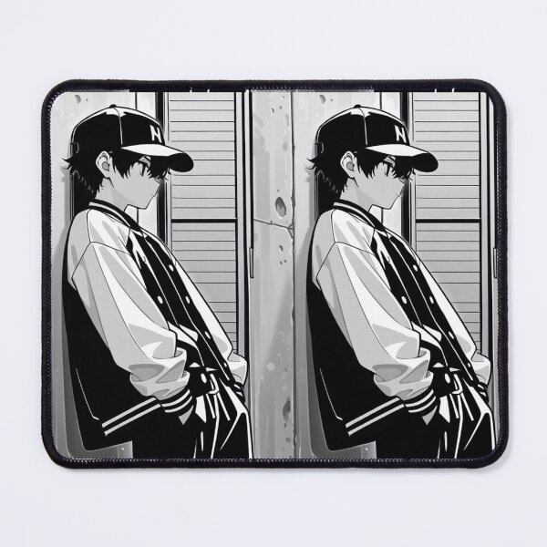 Item preview, Fashion - Man in Black Varsity Jacket Snapback Streetwear Anime designed and sold by AnimeShin.