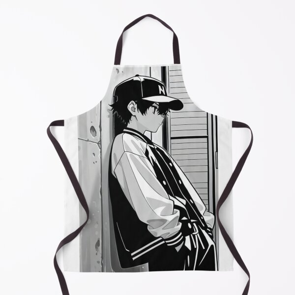 Item preview, Fashion - Man in Black Varsity Jacket Snapback Streetwear Anime designed and sold by AnimeShin.