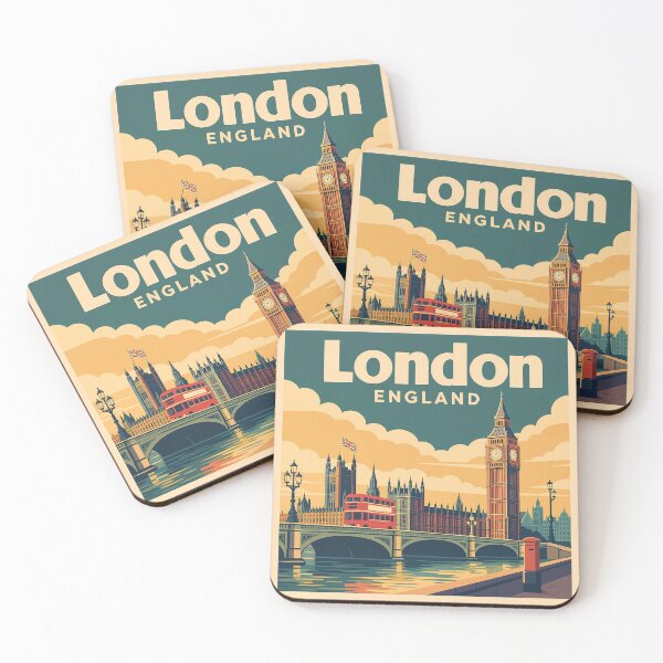 Item preview, London England Travel Landscape Vintage Art Design designed and sold by MindWind.