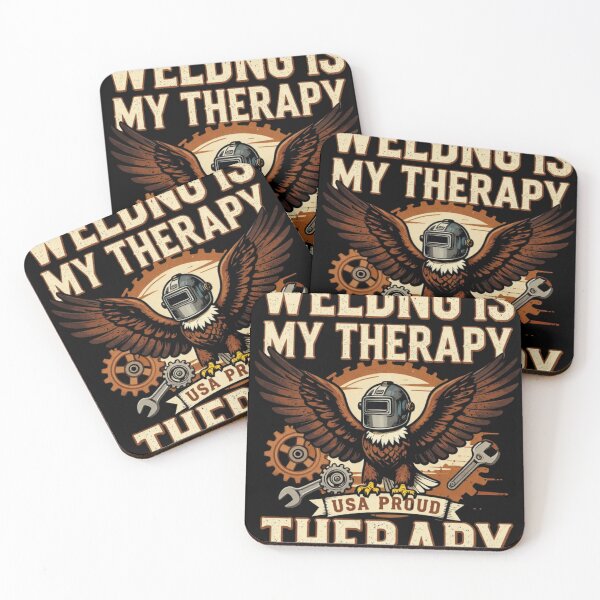 Item preview, Welding Is My Therapy Torch Shield American Welder Retro designed and sold by LabCore.