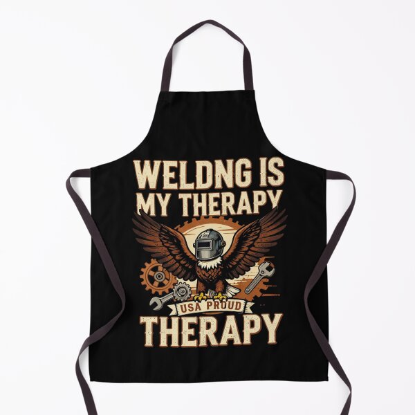 Item preview, Welding Is My Therapy Torch Shield American Welder Retro designed and sold by LabCore.