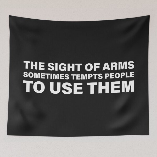 Item preview, The Sight of Arms Sometimes Tempts People to Use Them — The Odyssey Quote (Black Version) designed and sold by LiteraryRelics.