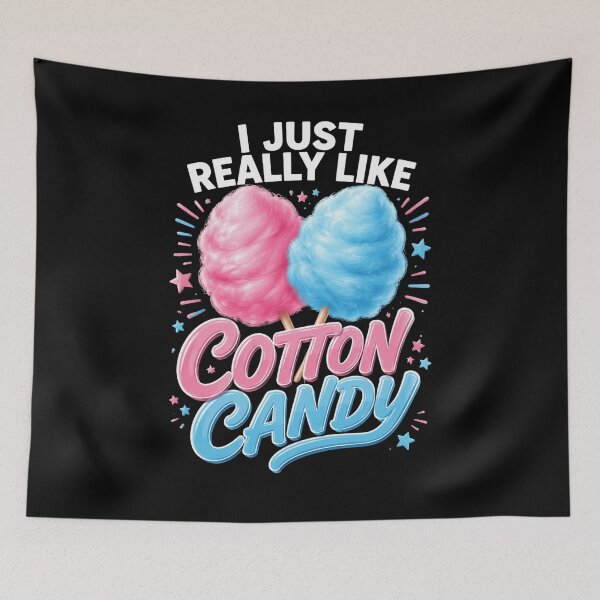 Item preview, I Just Really Like Cotton Candy Sweet Treat Fan designed and sold by FormalDehyena.