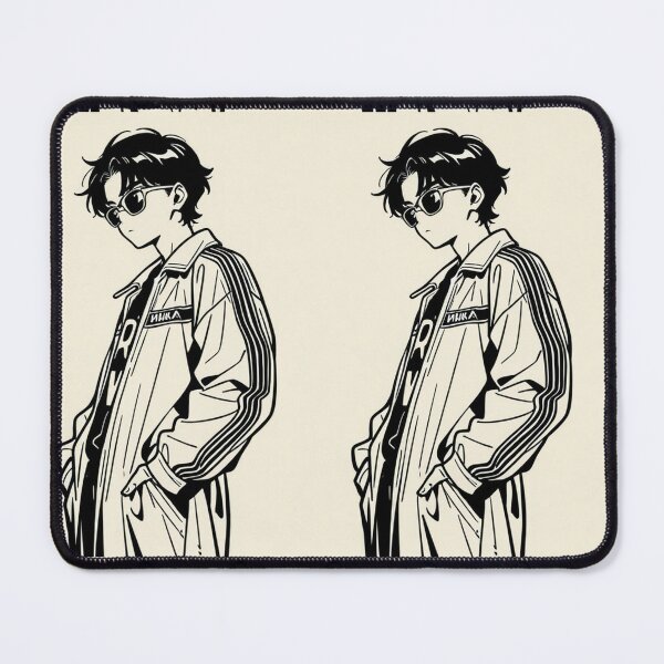 Item preview, Fashion - Man in Black Windbreaker Sunglasses Streetwear Anime Variant 2 designed and sold by AnimeShin.