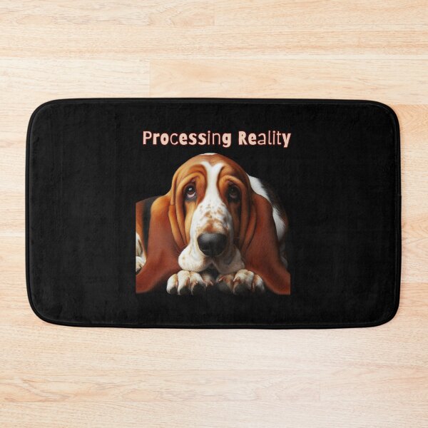 Item preview, Processing Reality Funny Basset Hound Dog Design designed and sold by PatykArt.
