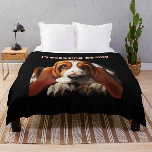 Item preview, Processing Reality Funny Basset Hound Dog Design designed and sold by PatykArt.