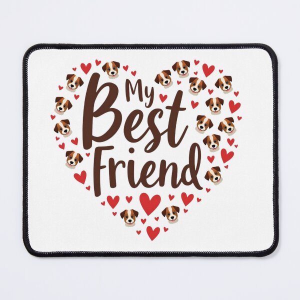 Item preview, Jack Russell Terrier heart with My Best Friend text designed and sold by Prints by Mat.