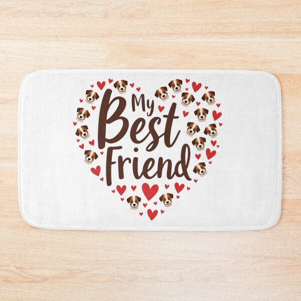 Item preview, Jack Russell Terrier heart with My Best Friend text designed and sold by Prints by Mat.
