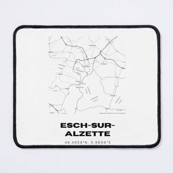 Item preview, Esch-sur-Alzette Luxembourg Minimalist City Map Art Print designed and sold by RM-Journey.