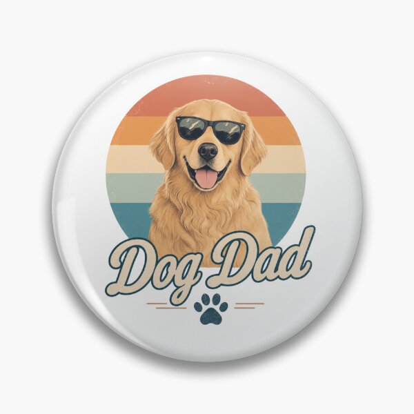 Item preview, Vintage Golden Retriever Dog Dad Kawaii Retro T-Shirt & Sticker designed and sold by Ashley critters.