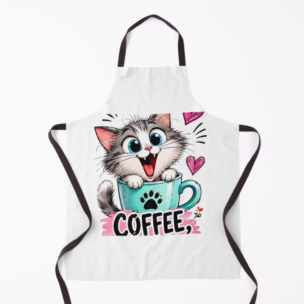 Item preview, Cute Coffee Cat – Adorable Kitten Lover Design designed and sold by vansaidshop ⭐⭐⭐⭐⭐.