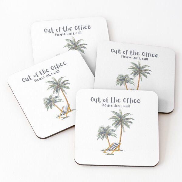 Item preview, Out of the Office — Funny Tropical Beach Quote Art designed and sold by iconiqueart.