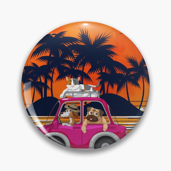 Item preview, Tropical Beach Road Trip Dog Sticker designed and sold by Siti Hoiriyah.