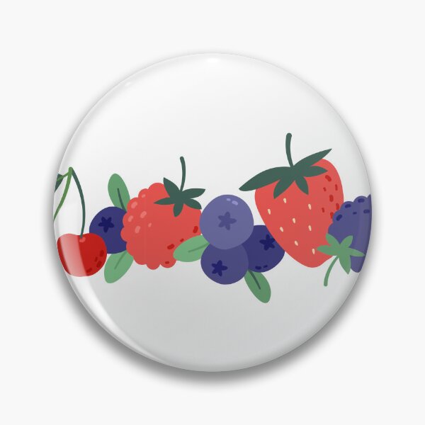 Item preview, Berry Border Pattern with Strawberry, Blueberry, Blackberry and Cherry designed and sold by CHERRY--SHOP.
