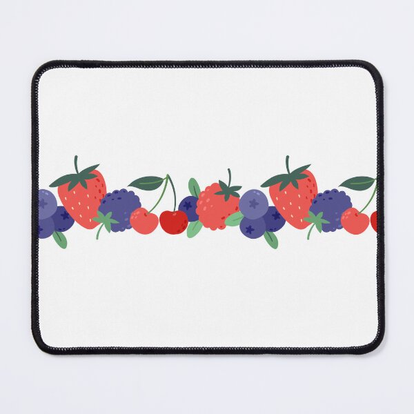 Item preview, Berry Border Pattern with Strawberry, Blueberry, Blackberry and Cherry designed and sold by CHERRY--SHOP.