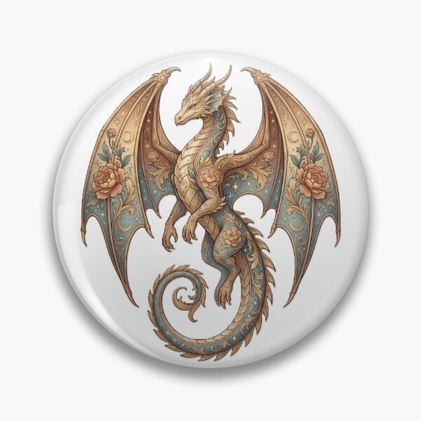 Item preview, Decorative Folk Art Dragon • Celestial Fantasy Mythical Creature Design designed and sold by Divinedesignbydulce.