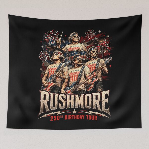 Item preview, Funny Mount Rushmore 250th Birthday Tour Rockstar Graphic designed and sold by elongatedjazz.