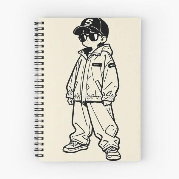 Item preview, Fashion - Man in Black Windbreaker Sunglasses Streetwear Anime designed and sold by AnimeShin.