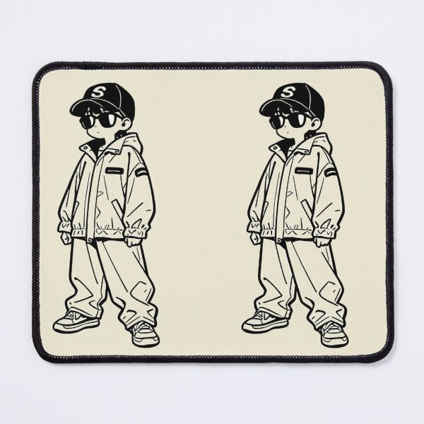 Item preview, Fashion - Man in Black Windbreaker Sunglasses Streetwear Anime designed and sold by AnimeShin.