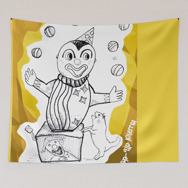 Item preview, Pop Up Pierrot and Cat (Ink Drawing by ACCI) designed and sold by VanyssaGraphics.