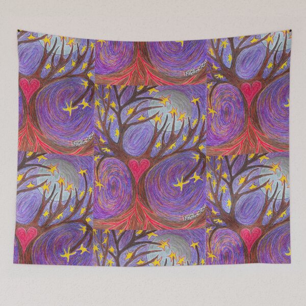 Item preview, Dancing With The Moon Watercolor Pencil Drawing  designed and sold by Painted Magic Studio.