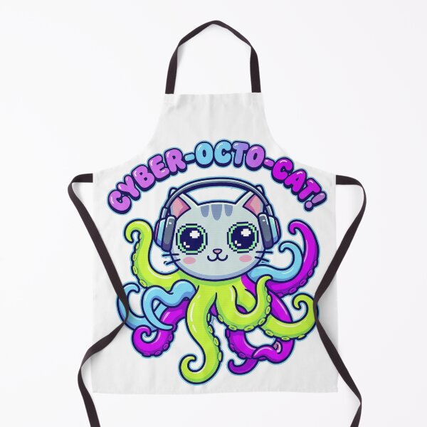 Item preview, A cat with the body of an octopus / Cyberpunk style designed and sold by LOVEARTDESIGN.