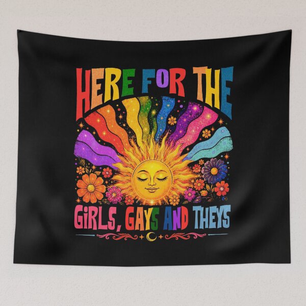 Item preview, LGBT Pride Month Gay Ally Here For The Girls Gays And Theys designed and sold by elongatedjazz.
