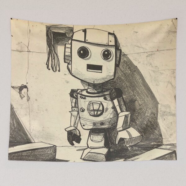 Item preview, Child’s Robot Sketch #1 designed and sold by DroneWorks Creative.