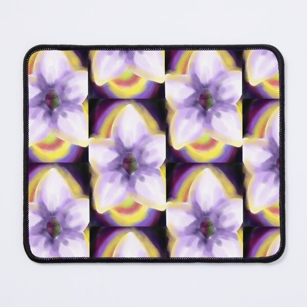 Item preview, Cute realistic vintage spiritual purple botanical soulflower aura energy floral pattern with yellow light designed and sold by Shukasya-Arts.