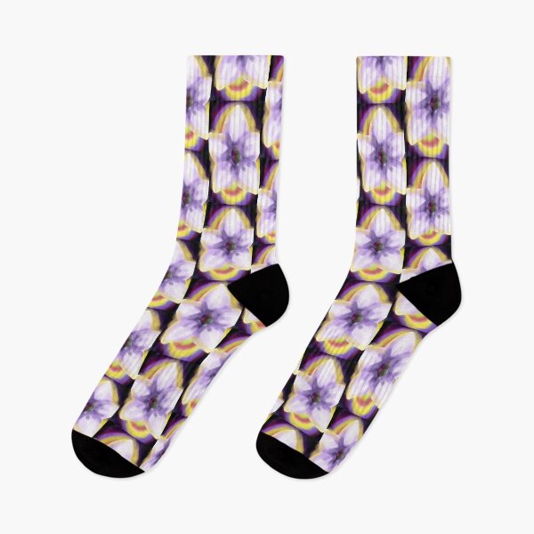 Item preview, Cute realistic vintage spiritual purple botanical soulflower aura energy floral pattern with yellow light designed and sold by Shukasya-Arts.