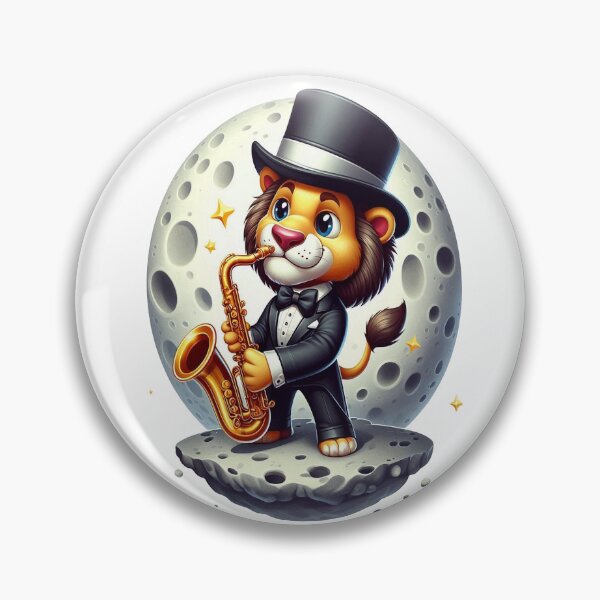 Item preview, Celestial Lion with Saxophone - World Music Day designed and sold by Art-Arcade6.