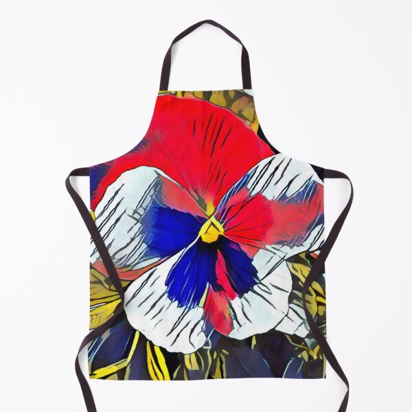Item preview, Abstract Impressionist Red and Blue Pansy Pop Digital Art designed and sold by BalkanBloom.