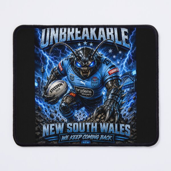 Item preview, NSW Blues Unbreakable Cockroach | State of Origin Rugby League Supporter Tee designed and sold by The Custom Studio.