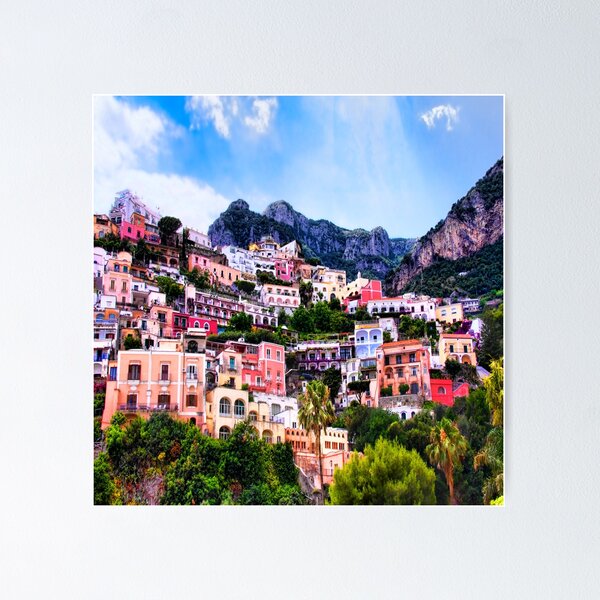 Item preview, Colorful Positano Hillside Village, Amalfi Coast Italy designed and sold by daphsam.