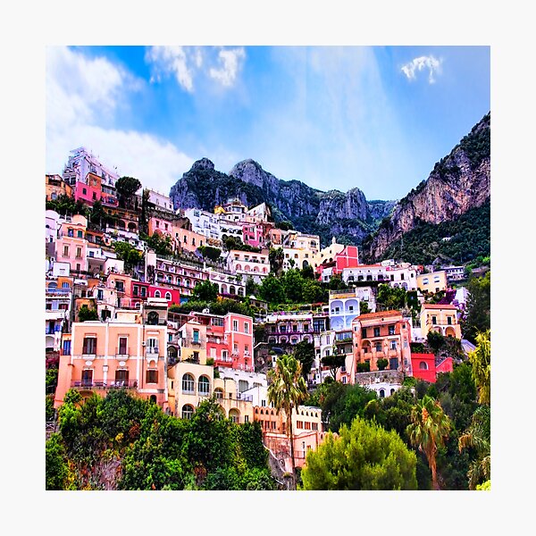 Item preview, Colorful Positano Hillside Village, Amalfi Coast Italy designed and sold by daphsam.