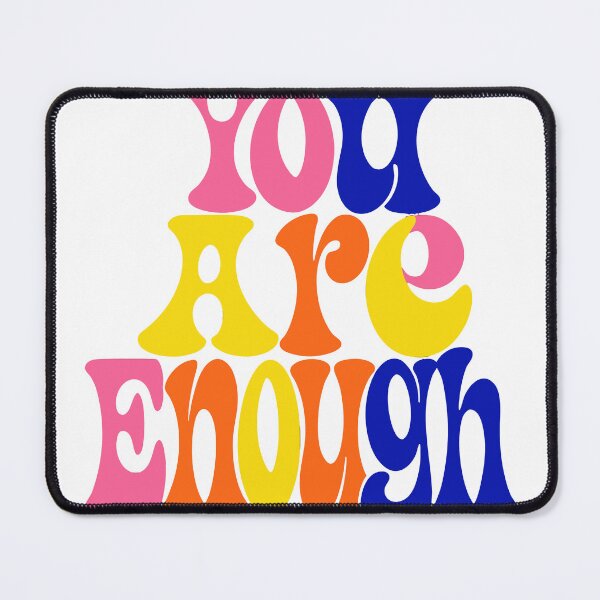Item preview, You Are Enough Typography Art with Colorful Gradient designed and sold by Inklyst.
