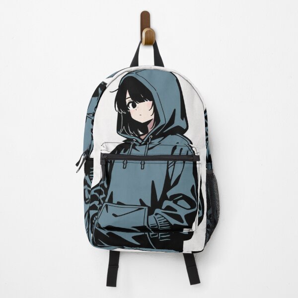 Item preview, Fashion - Man in Blue Hoodie Hood Up Streetwear Anime Variant 2 designed and sold by AnimeShin.