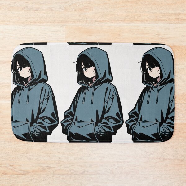 Item preview, Fashion - Man in Blue Hoodie Hood Up Streetwear Anime Variant 2 designed and sold by AnimeShin.