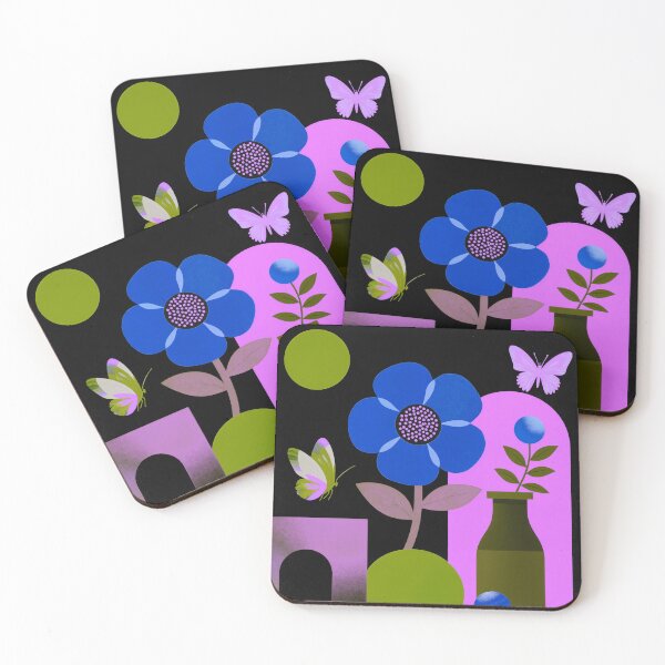 Item preview, Modern Botanical Flower & Butterfly Art designed and sold by joycrysstudio.