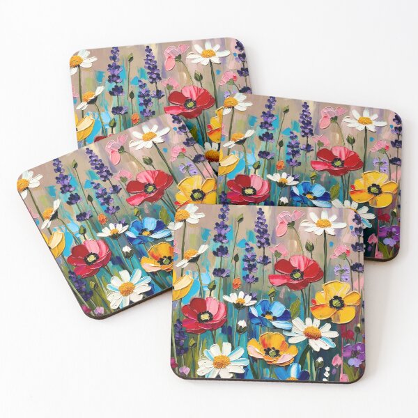 Item preview, Vibrant Painted Wildflower Scene designed and sold by IntelliMindDesigns.