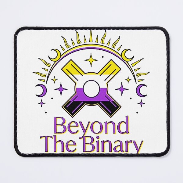 Item preview, Mystical Non-Binary Pride Celestial Art - "Beyond The Binary" Yellow & Purple Sun Moon Symbol Illustration designed and sold by MT-Hub | Cute Aesthetic Art, Stickers & Phone Cases.
