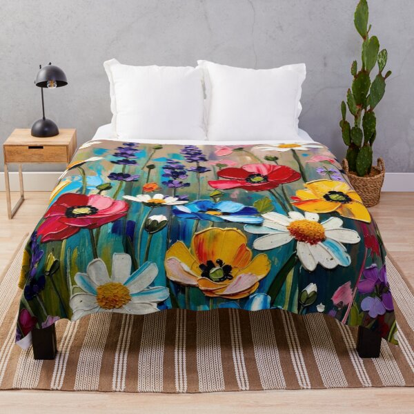 Item preview, Vibrant Painted Wildflower Scene designed and sold by IntelliMindDesigns.