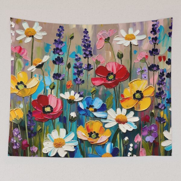 Item preview, Vibrant Painted Wildflower Scene designed and sold by IntelliMindDesigns.
