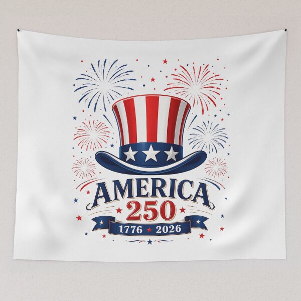 Item preview, America 250 Patriotic Uncle Sam Hat 1776 2026 Design designed and sold by elongatedjazz.